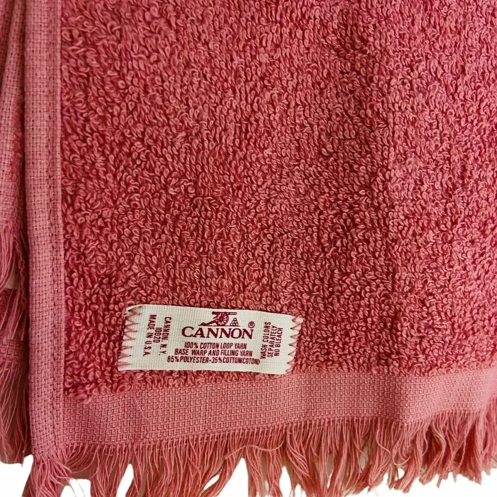 #4331 VTG Cannon towels 3 pc pink butterflies